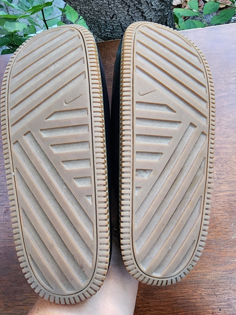 Nike Calm Slides Triple Black Minimalist Foam Comfort M8/W9 - Picture 9 of 9
